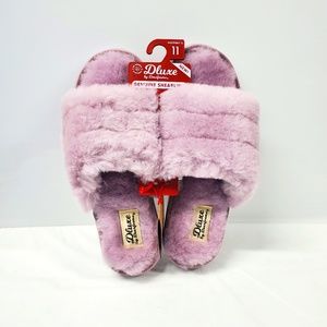 Women's dearfoams Sherling Slippers, Lavender, size 11